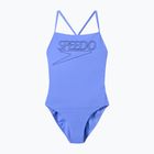 Damen-Einteiliger Badeanzug Speedo Endurance+ Logo Thin Strap Mondlicht Lavendel