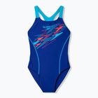 Kinder Badeanzug Speedo Medley Logo Medalist night watch/hyper teal
