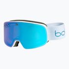 Skibrille Bollé Nevada Small white metalic blue matte/azure