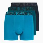 Herren CR7 Basic Trunk Boxershorts 3 Paar blau/navy