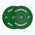 Gewichtszusatz THORN FIT Fractional 2 x 2 kg green/white