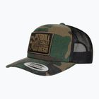 Herren Pitbull West Coast Mesh Snapback Kappe,,Blood Dog" Camo Trucker Holz/Schwarz