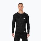 Men's Rashguard Longsleeve Pitbull West Coast Net Camo 2 Rash black camo