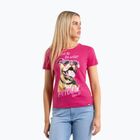 Shirt Damen Pitbull Synglasses Dog raspberry gold