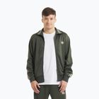 Hoodie Sweatshirt Herren Pitbull Trackjacket Tape Logo Terry Group old green