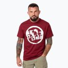 Herren Pitbull Logo Palmen T-Shirt burgunderrot