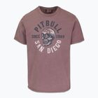 Herren Pitbull Shkull Logo T-Shirt staubiges Burgunderrot
