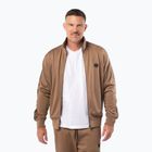Herren-Sweatshirt Pitbull Trackjacket Tape Logo Terry Group coyote brown