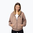 Damen-Hoodie Pitbull Skull Surf Hooded Zip chocolate mousse