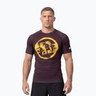 Herren-Shirt Pitbull Rashguard Logo Palms brown