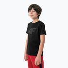 Kinder-T-Shirt 4F HJZ22-JTSM002 schwarz
