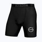 Herren-Kompressionsshorts Octagon Logo schwarz/weiss