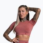 Damen Trainings-T-Shirt Gym Glamour Seamless Rashguard cherry