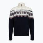 Herrenpullover Woolcano SWT1091 Granatowy/Kremowy