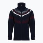 Herrenpullover Woolcano SWT1093 Granatrowy/Kremowy