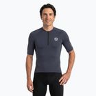 Herren-Fahrradtrikot ATTABO TEVRA mit kurzem Reißverschluss, schwarz