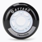 Inliner Rollen Räder ATTABO Wheels 74 mm 4 Stk. Schwarz