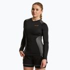 Damen-Langarm Rashguard HOOK FIGHTING Base schwarz