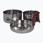 Alpinus Yucatan 2l, 1,5l und 0,6l Stahl-Wanderkochgeschirr-Set