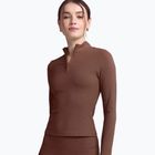 Damen Langarmshirt JOYINME Motion LS 1/4 Zip kastanienbraun
