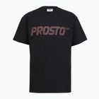 Herren PROSTO Big Logo gewaschenes schwarzes T-shirt