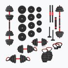 HMS SGN120 Pro Set 6W1 20kg Gewichte schwarz/rot