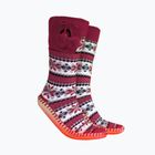 Glovii GQ5 weiß/rot/grau beheizte Hausschuhe mit Socken