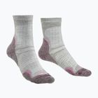 Damen-Trekkingsocken Bridgedale Hike Ultralight Performance Crew aubergine