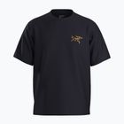 Herren Arcteryx Kragg Baumwolle Logo T-Shirt 24k schwarz
