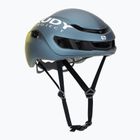 Fahrradhelm Rudy Project Nytron blue avio/apple green metal matte