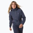 Arc'teryx Atom Hoody Frauen isolierte Jacke schwarz Saphir