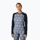 Damen-Thermoaktivshirt Helly Hansen Lifa Merino Midweight Graphic Crew navy star pixel