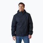 Herren Helly Hansen Vancouver Fleece gefütterte Regenjacke navy