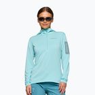 Damen-Trekkingsweatshirt NORRONA Falketind Warm1 Hood aqua haze/trooper