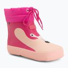 Kinder-Gummistiefel Viking Alv Barefoot Paw Print light pink/magenta