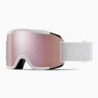 Smith Squad white vapor/chromapop everyday rose gold mirror Skibrille