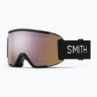 Smith Squad S schwarz/chromapop everyday rose gold mirror Skibrille