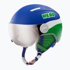 Head Mojo Visor Jr Kinderskihelm blau/grün/silber rot