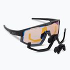 Bliz Vision Nano Optics Nordic Light S2 mattschwarz/hellkoralle/orange blau Multibikebrille