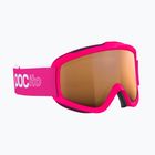Skibrille Kinder POC POCito Iris fluorescent pink/partly sunny light orange