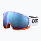 Skibrille POC Zonula Race hydrogen white/zink orange/partly blue