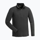 Herren Thermo-Sweatshirt Pinewood Abisko Merino Base Layer Half Zip Rauch schwarz