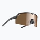 Tripoint 001 Treriksroset TRI-X Polarized glänzend schwarz/braun/silberne Spiegel Sonnenbrille
