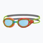 Zoggs Predator Kinderschwimmbrille grün/orange/rot/grau/grün/blau