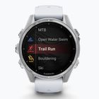 Uhr Garmin Fenix 8 43 mm Amoled silver/white stone