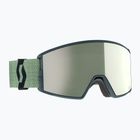 SCOTT React AMP Pro Skibrille schwarz/aurora grün/amp pro weiß chrom/pro grün