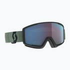 Skibrille SCOTT Factor Pro soft green/black/enhancer blue chrome