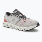 Herren On Cloud X 4 silber/flame Laufschuhe
