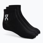Socken On Running Logo Sock Mid 3 Paar black