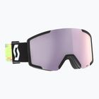Skibrille SCOTT Shield black/neon yellow/amp lavender chrome